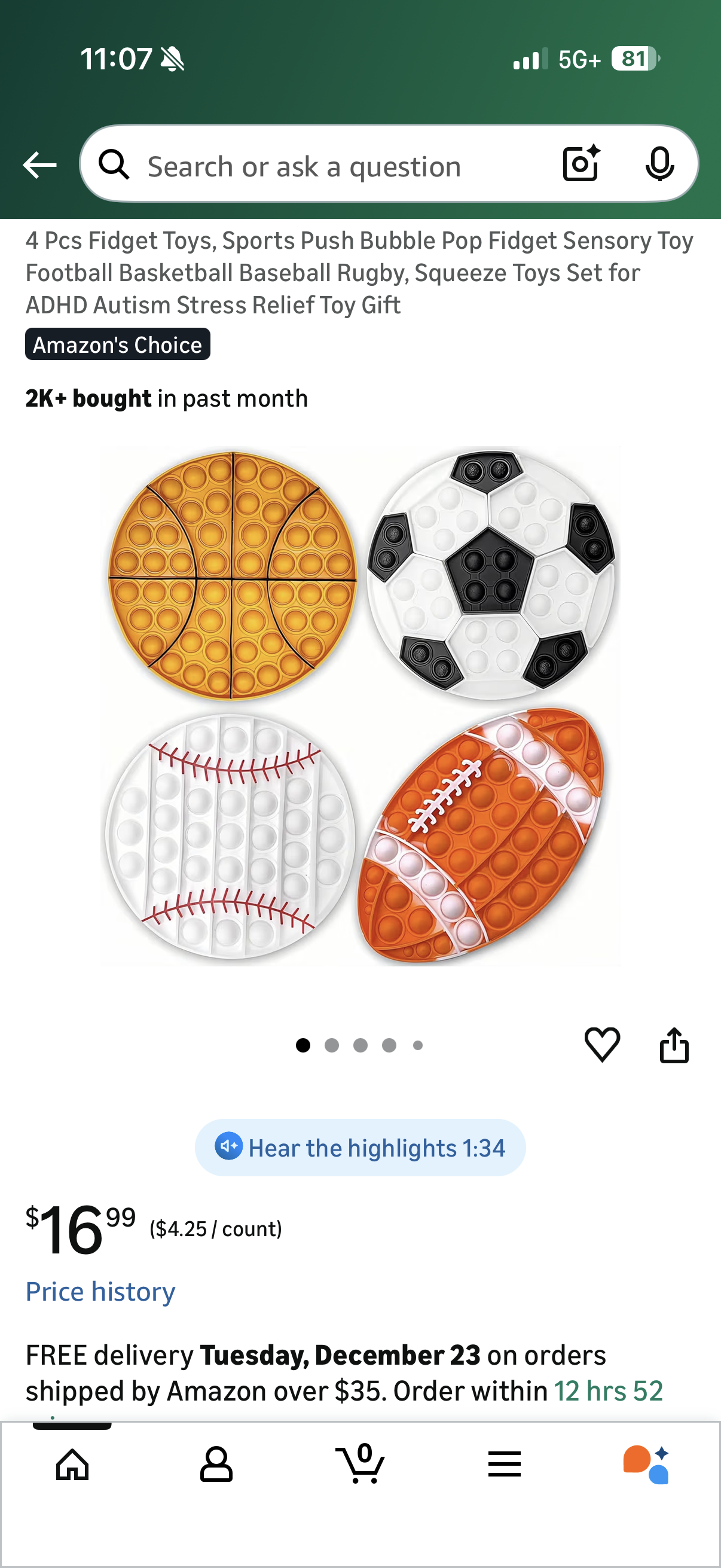 4 Pcs Fidget Toys, Sports Push Bubble Pop Fidget Sensory Toy Football Basketball Baseball Rugby, Squeeze Toys Set for ADHD Autism Stress Relief Toy Gift