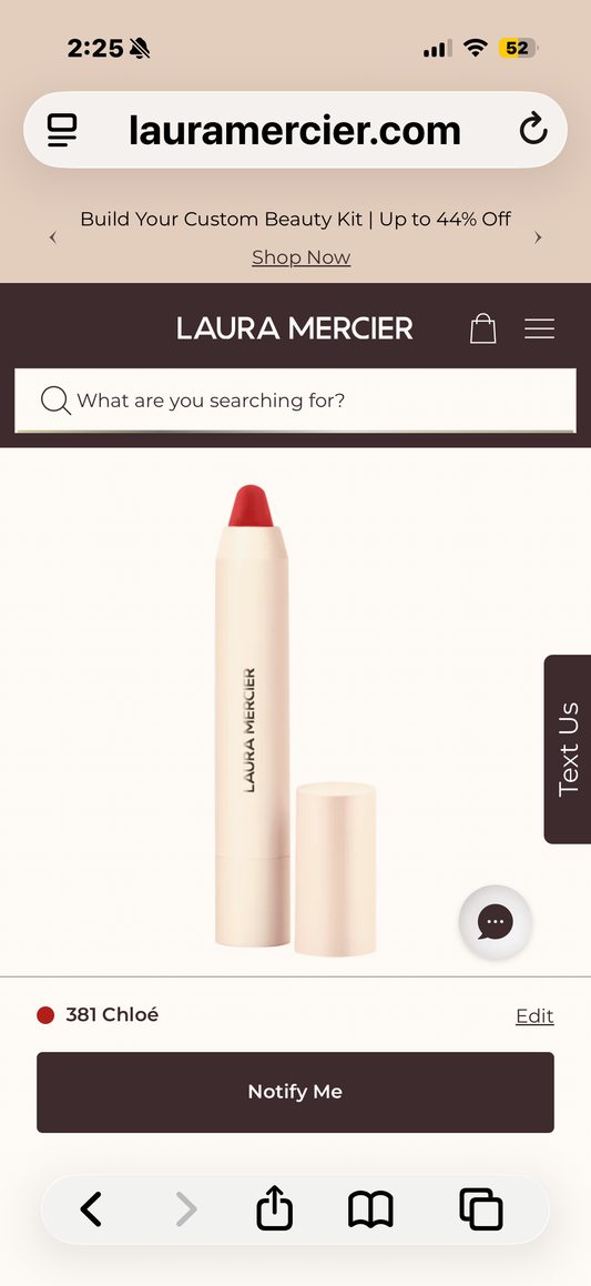 Laura Mercier Petal Soft Lipstick Crayon, 24HR Lip Softening Hydration, 12HR Sheer Matte Lip Color, Comfortable Weightless Wear, Diffused, Blurred Effect CHLOE