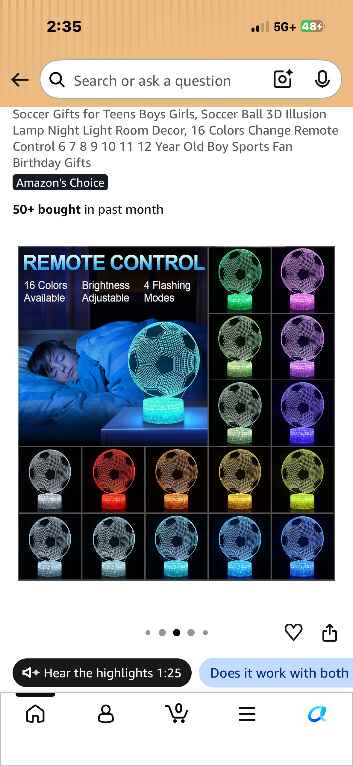 Night Light Soccer 3D Optical Illusion Lamp with Remote Control 16 Colors Changing Football Birthday Xmas Valentine's Day Gift Idea for Sport Fan Boys Girls