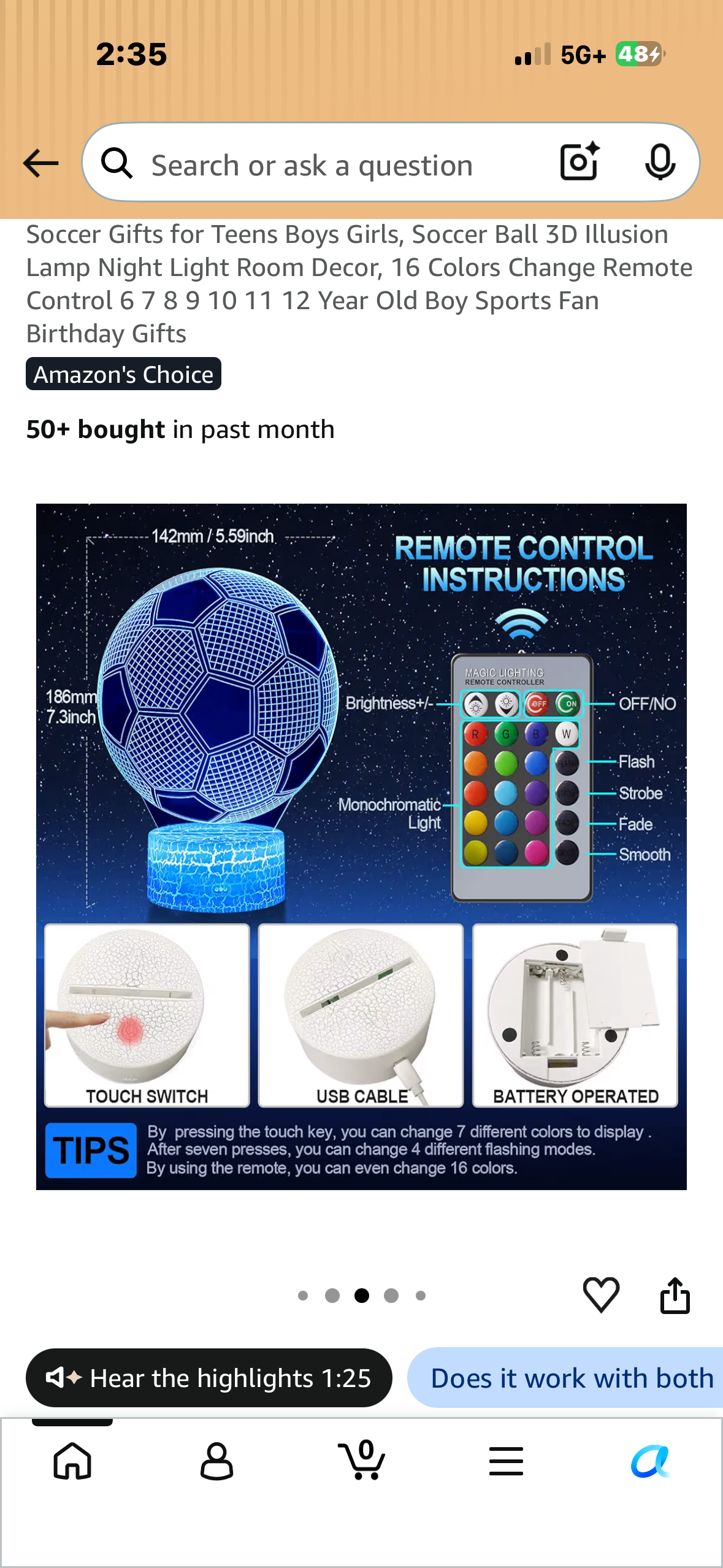 Night Light Soccer 3D Optical Illusion Lamp with Remote Control 16 Colors Changing Football Birthday Xmas Valentine's Day Gift Idea for Sport Fan Boys Girls