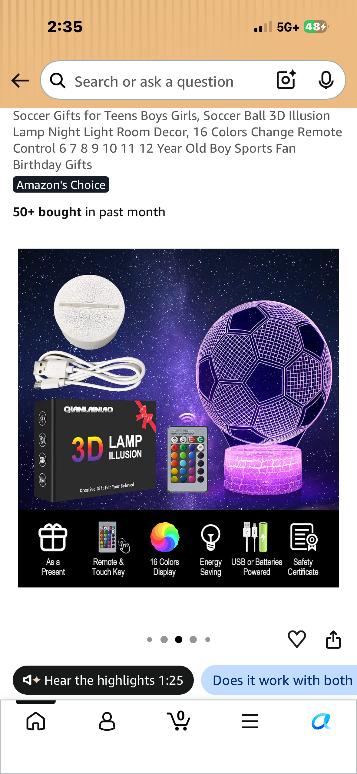 Night Light Soccer 3D Optical Illusion Lamp with Remote Control 16 Colors Changing Football Birthday Xmas Valentine's Day Gift Idea for Sport Fan Boys Girls