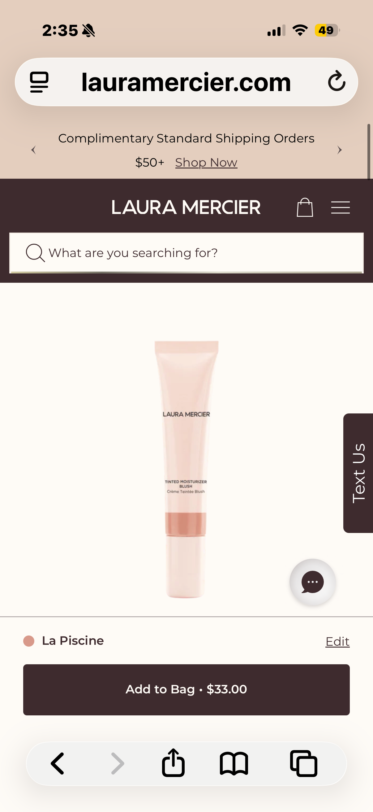 Laura Mercier Tinted Moisturizer Blush: Long Lasting Cream Blush, Lightweight, Buildable Coverage, 12 HR Hydrating Wear, Crème and Shimmer Finishes, Cheek Tint LA PISCINE