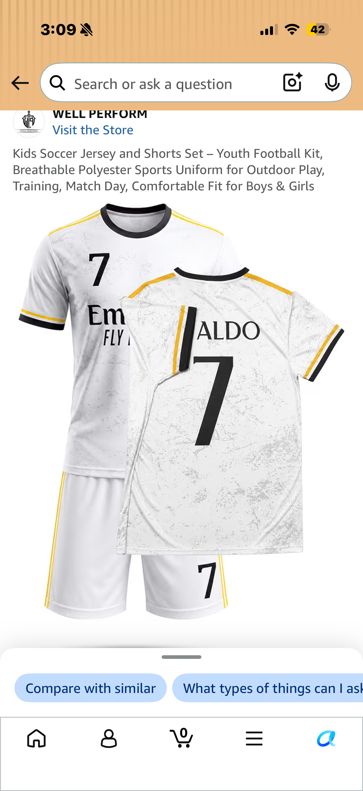 Kids Soccer Jersey and Shorts Set – Youth Football Kit, Breathable Polyester Sports Uniform for Outdoor Play, Training, Match Day, Comfortable Fit for Boys & Girls (Size 9-10 years Large)