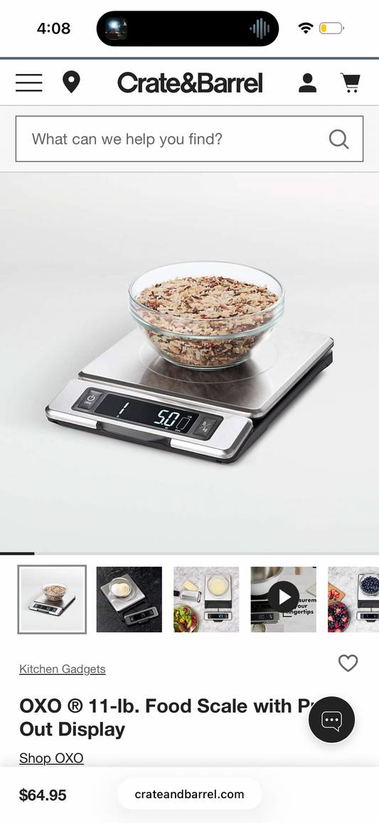 OXO Good Grips Stainless Steel Food Scale with Pull-Out Display