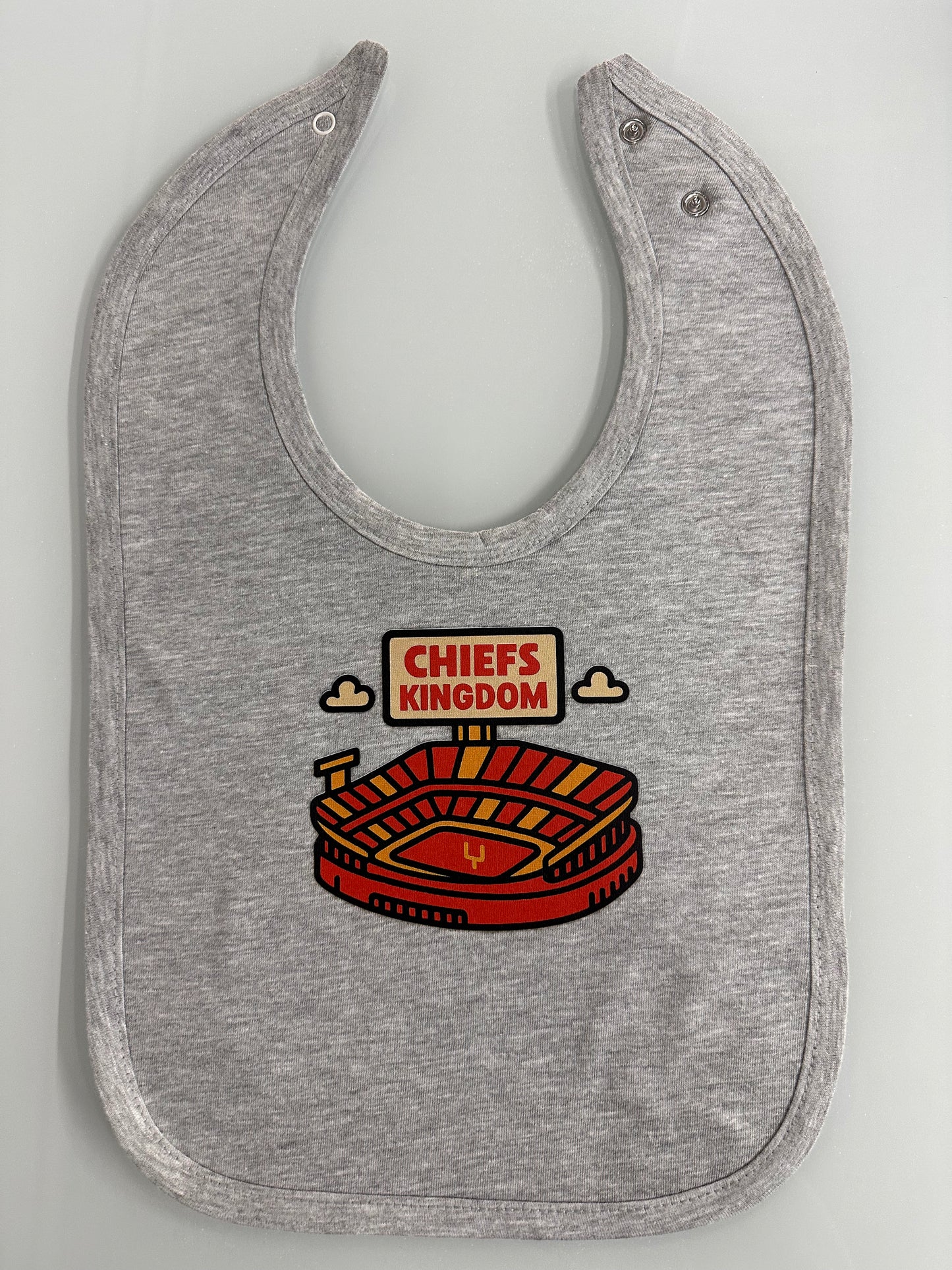 Chiefs Kingdom Arrowhead Grey Bib
