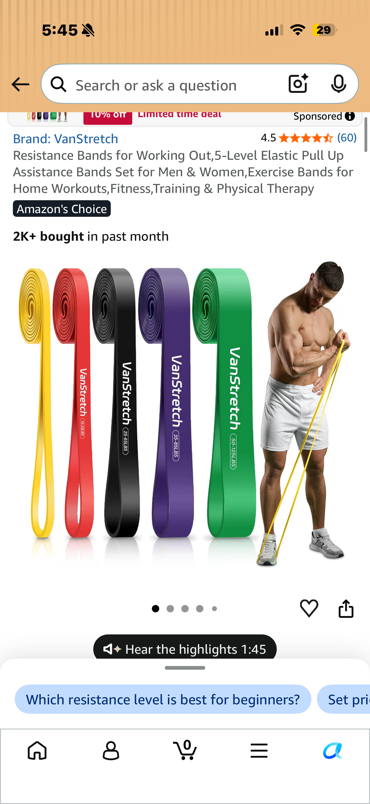 Resistance Bands for Working Out,5-Level Elastic Pull Up Assistance Bands Set for Men & Women,Exercise Bands for Home Workouts,Fitness,Training & Physical Therapy