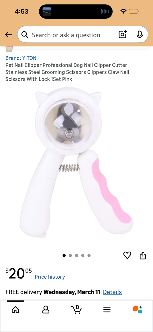 Pet Nail Clipper Professional Dog Nail Clipper Cutter Stainless Steel Grooming Scissors Clippers Claw Nail Scissors With Lock 1Set Pink