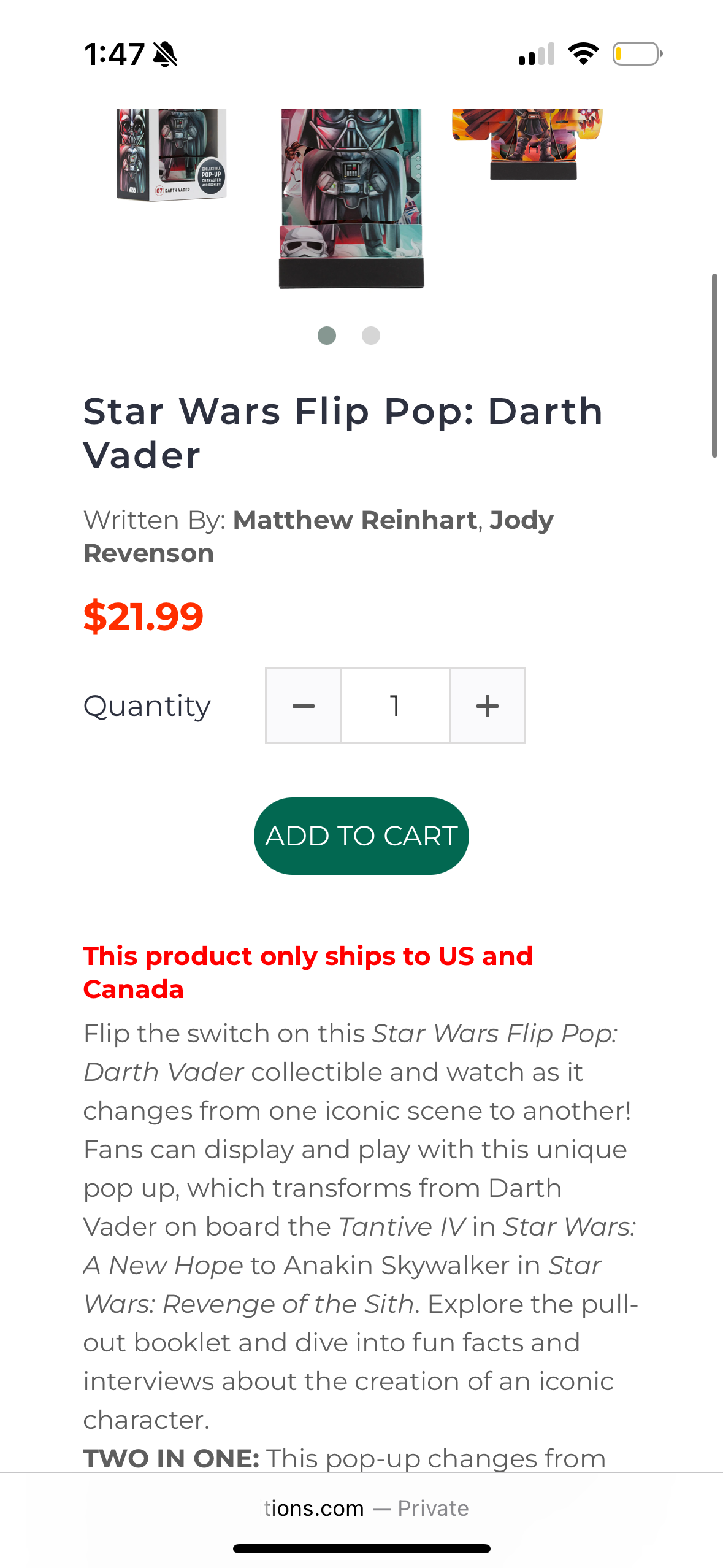 Star Wars Flip Pop: Darth Vader