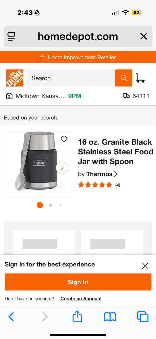THERMOS Stainless King Vacuum-Insulated Food Jar with Spoon, 16 Ounce, Matte Black