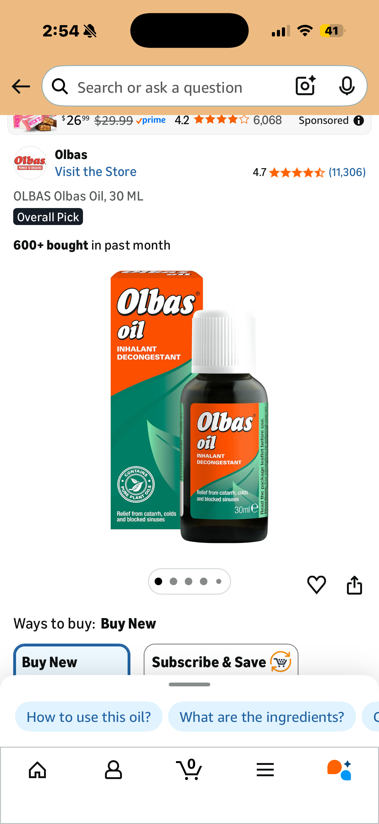 Olbas Oil Inhalant Decongestant