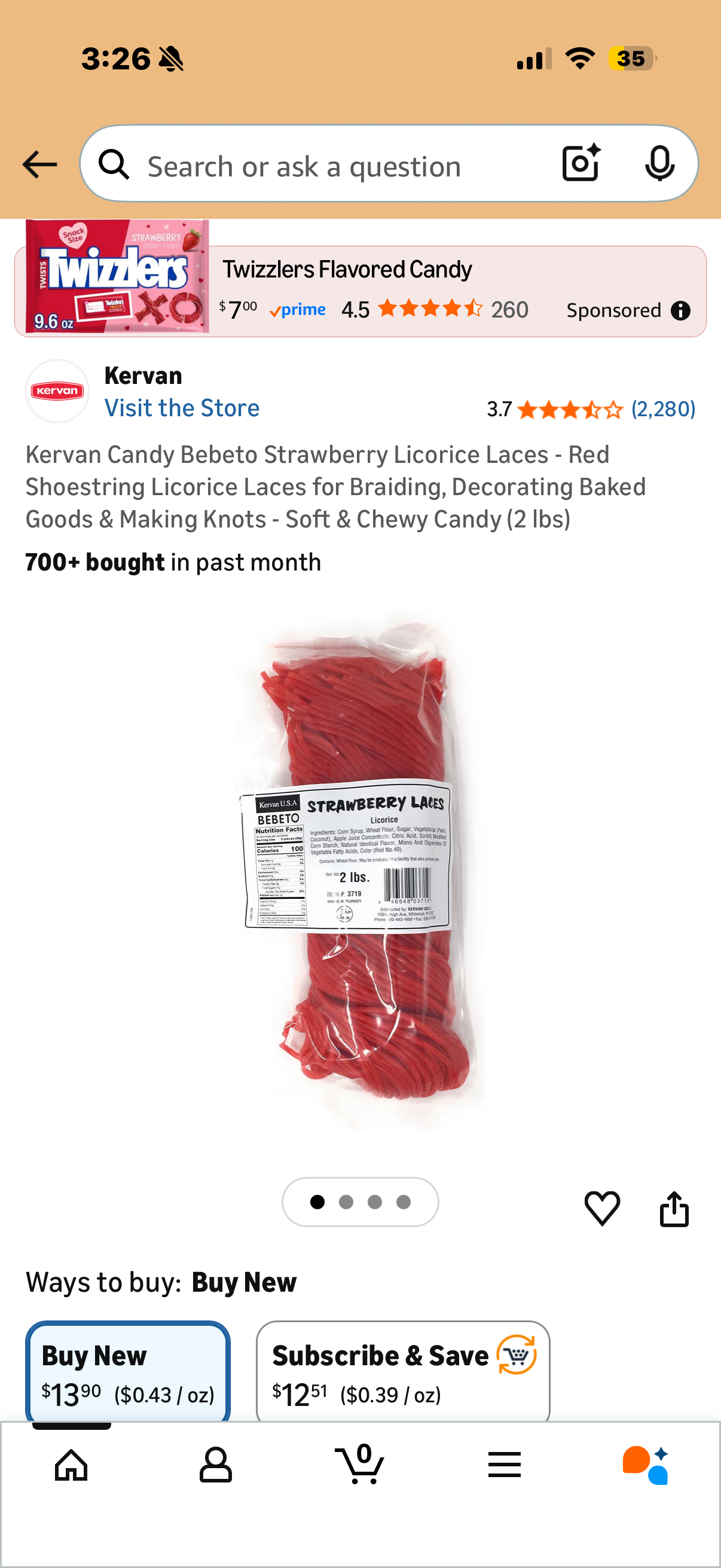 Kervan Candy Bebeto Strawberry Licorice Laces - Red Shoestring Licorice Laces for Braiding, Decorating Baked Goods & Making Knots - Soft & Chewy Candy (2 lbs