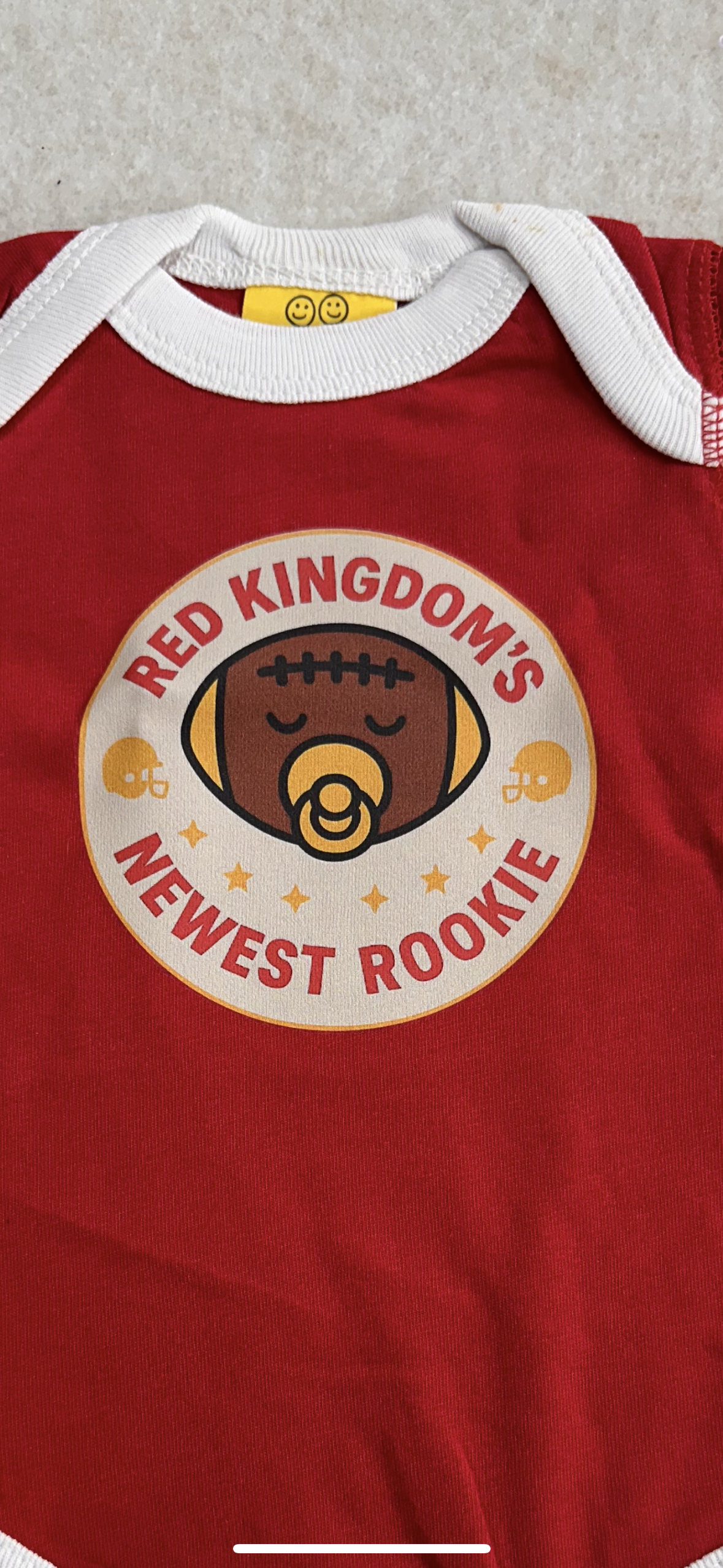 Red Kingdom Little Fan Onesie Newborn
