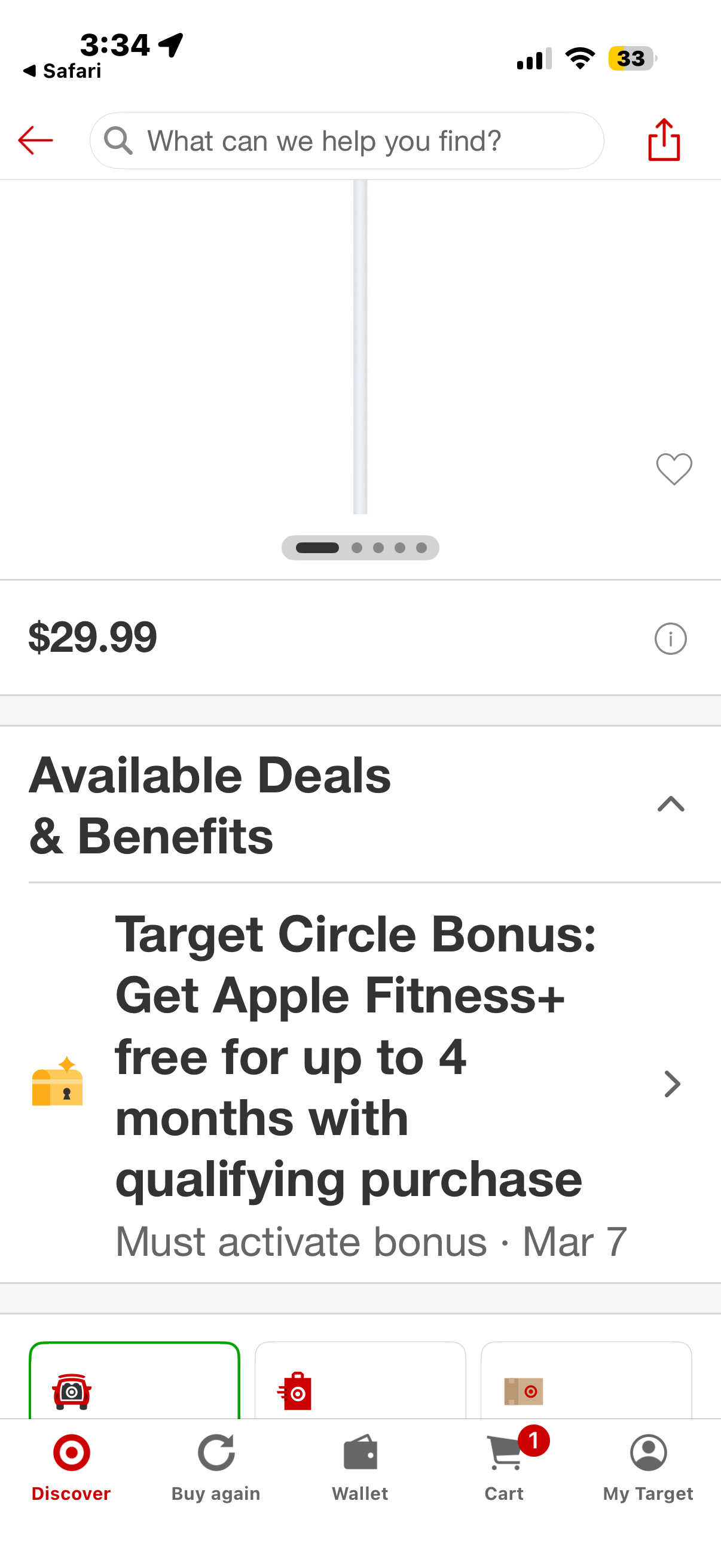 Apple Watch Magnetic Fast Charger to USB-C Cable (1m)