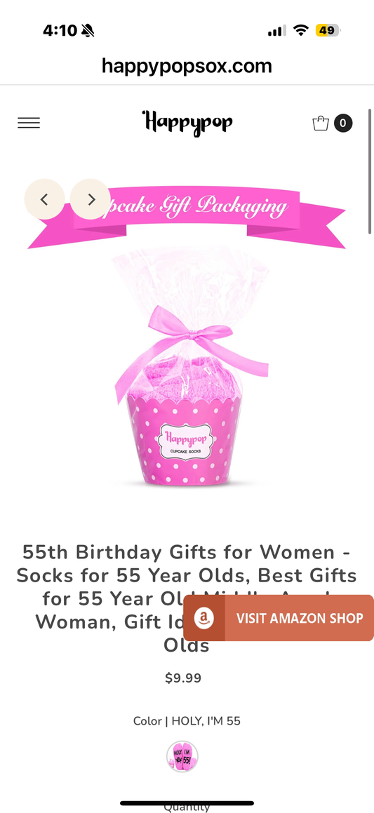 HAPPYPOP 55th Years Old Birthday Gifts for Women - Socks for 55 Year Olds, Best Gifts for 55 Year Old Middle Aged Woman Man, Gift Ideas for 55 Year Olds, Fuzzy I Am 54+ Orange, Medium