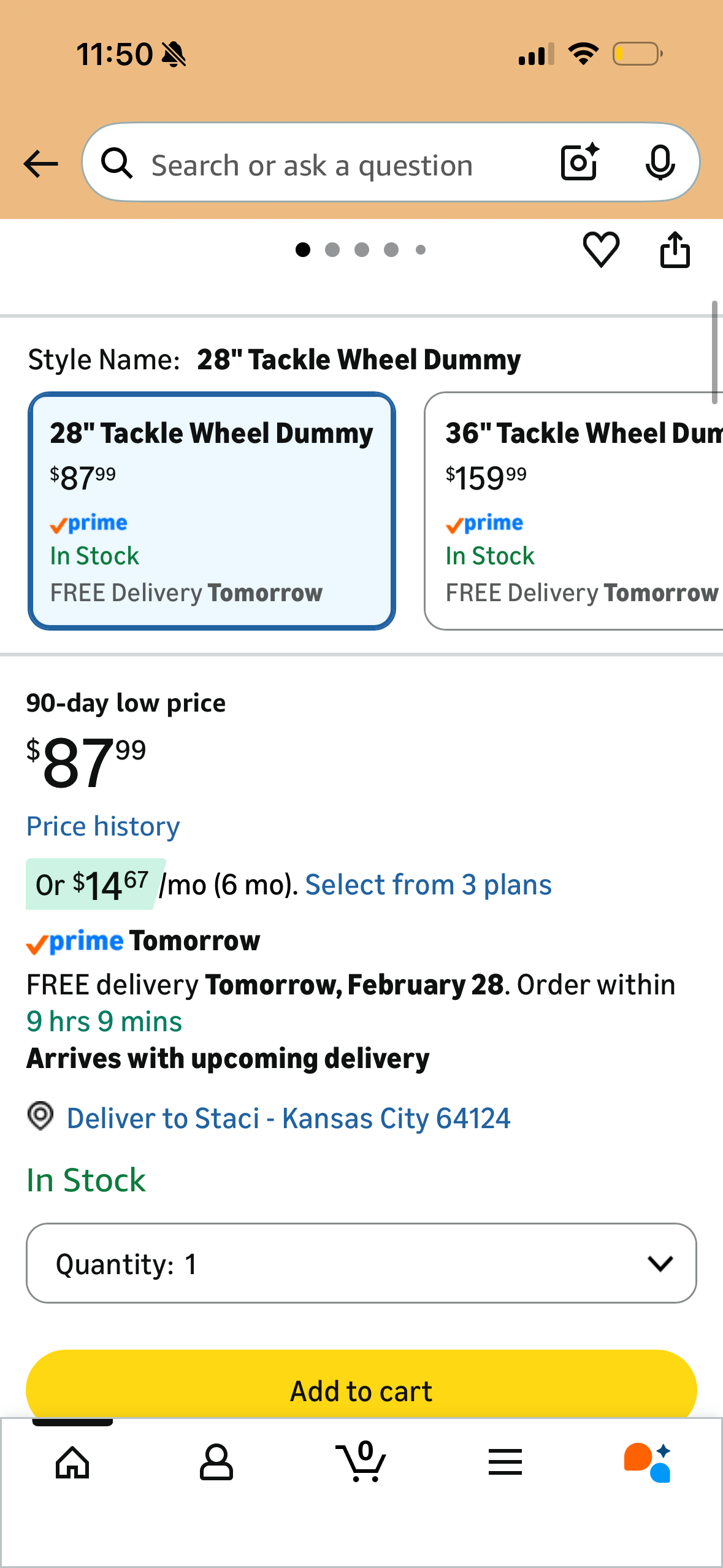 Hikeen 28" Football Tackle Wheel Dummy Denser Softer Foam Tackling Dummies for Football Youth - Tackling Wheel with Straps (1PCS)