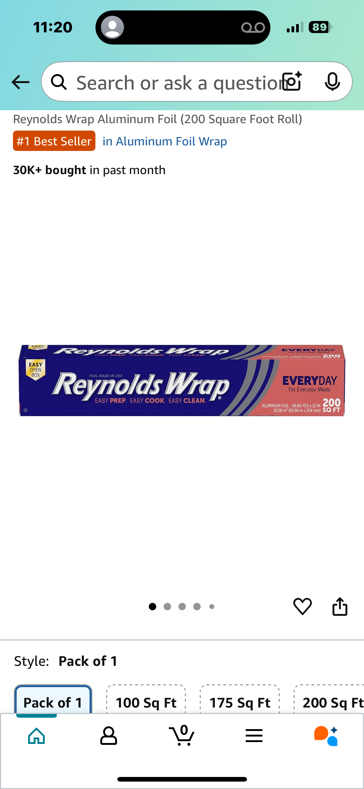 Reynolds Wrap Aluminum Foil (200 Square Foot Roll
