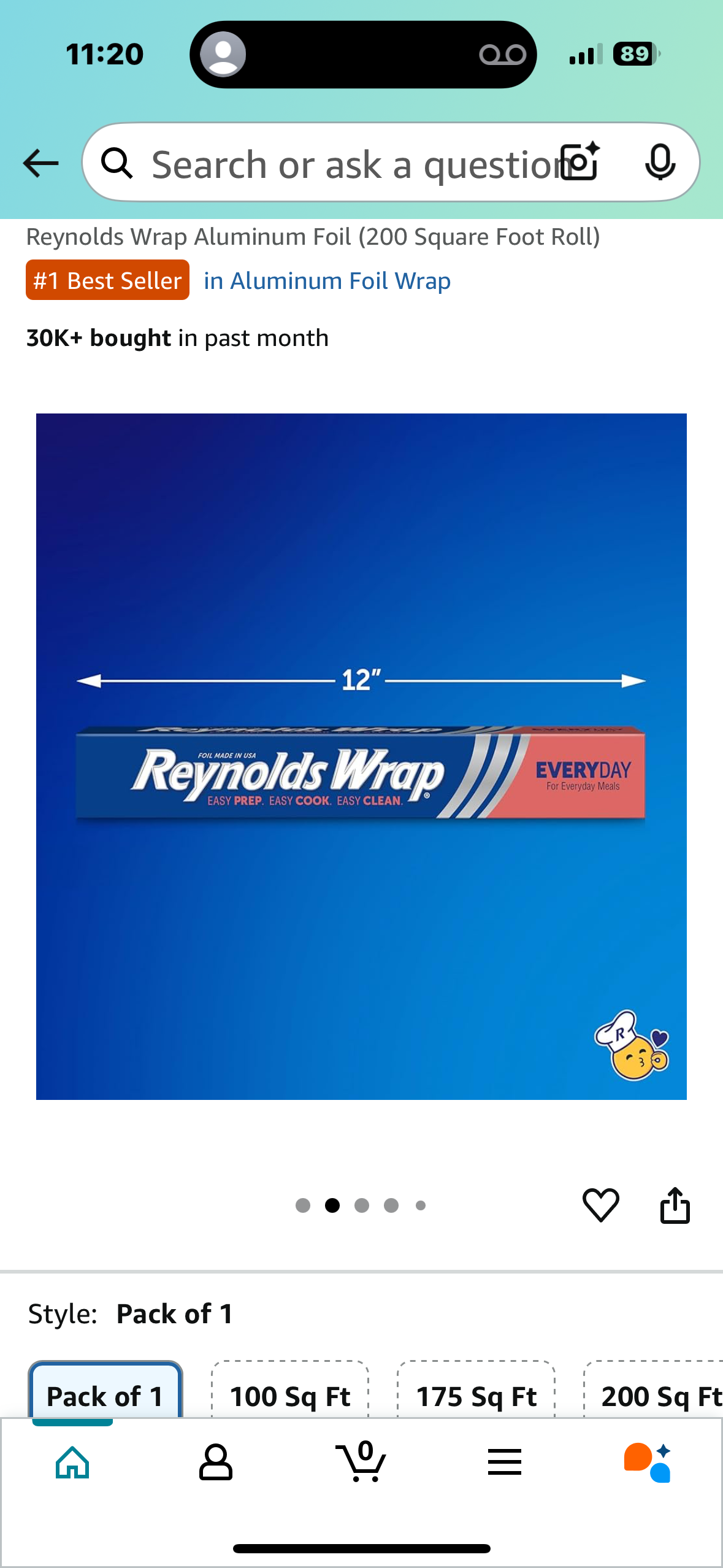 Reynolds Wrap Aluminum Foil (200 Square Foot Roll