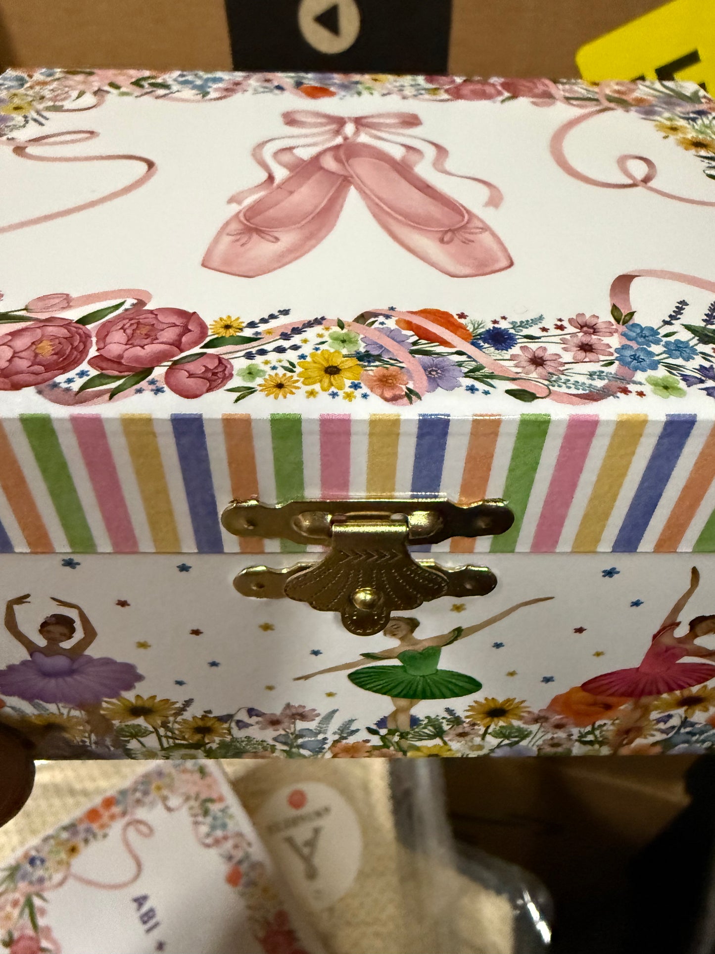ABI + OLIE Ballerina Jewelry Box for Girls with Ballerina Necklace - Kids Music Box, Ballet Birthday Gifts for Little Girls, Jewelry Boxes, For Ages 3-10