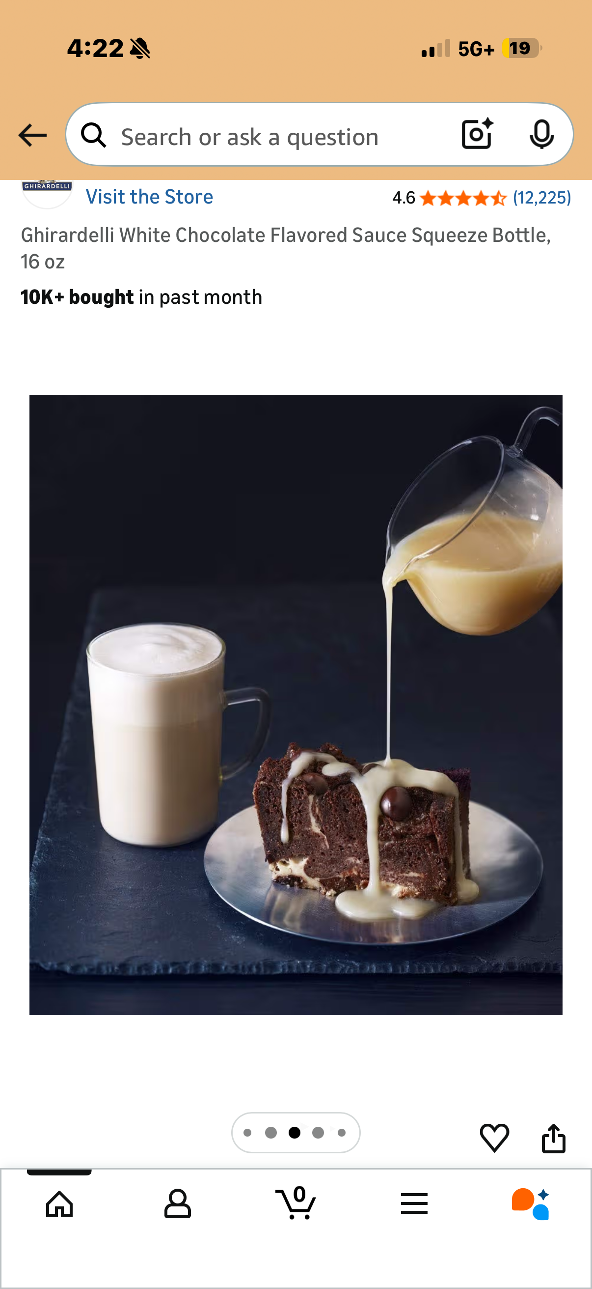 Ghirardelli White Chocolate Flavored Sauce Squeeze Bottle, 16 oz