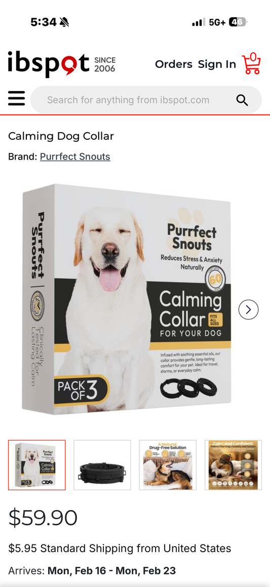 Purrfect Snouts Dog Calming Collar Pack of 3