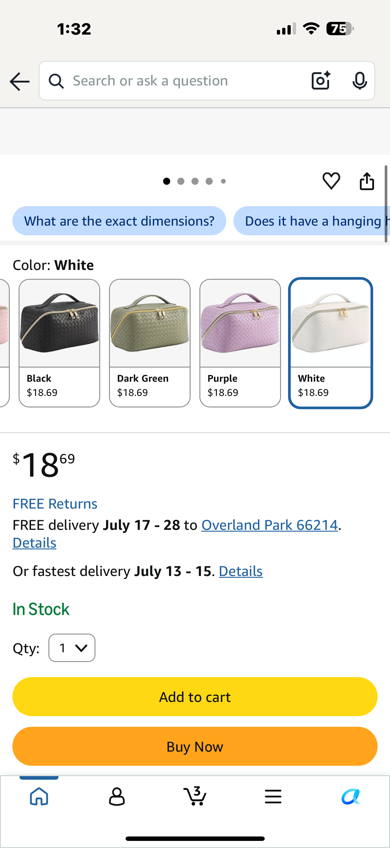 Large Capacity Travel Cosmetic Makeup Bag With Dividers