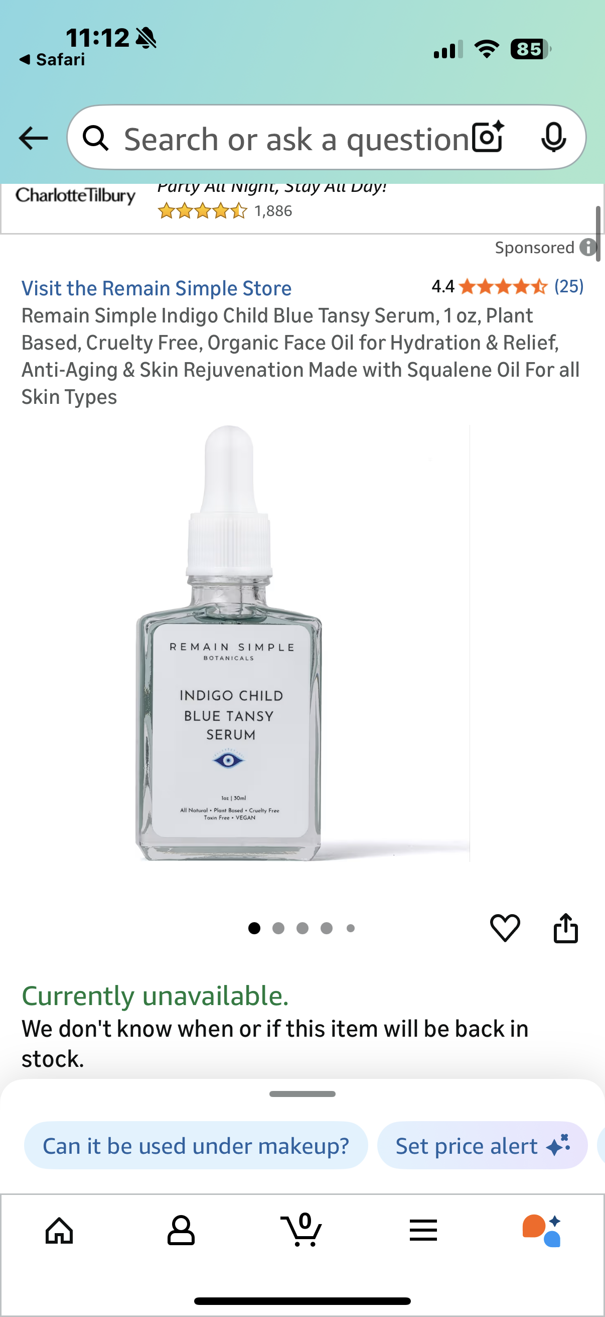 Remain Simple Indigo Child Blue Tansy Serum, 1 oz, Plant Based, Cruelty Free, Organic Face Oil for Hydration & Relief, Anti-Aging & Skin Rejuvenation Made with Squalene Oil For all Skin Types