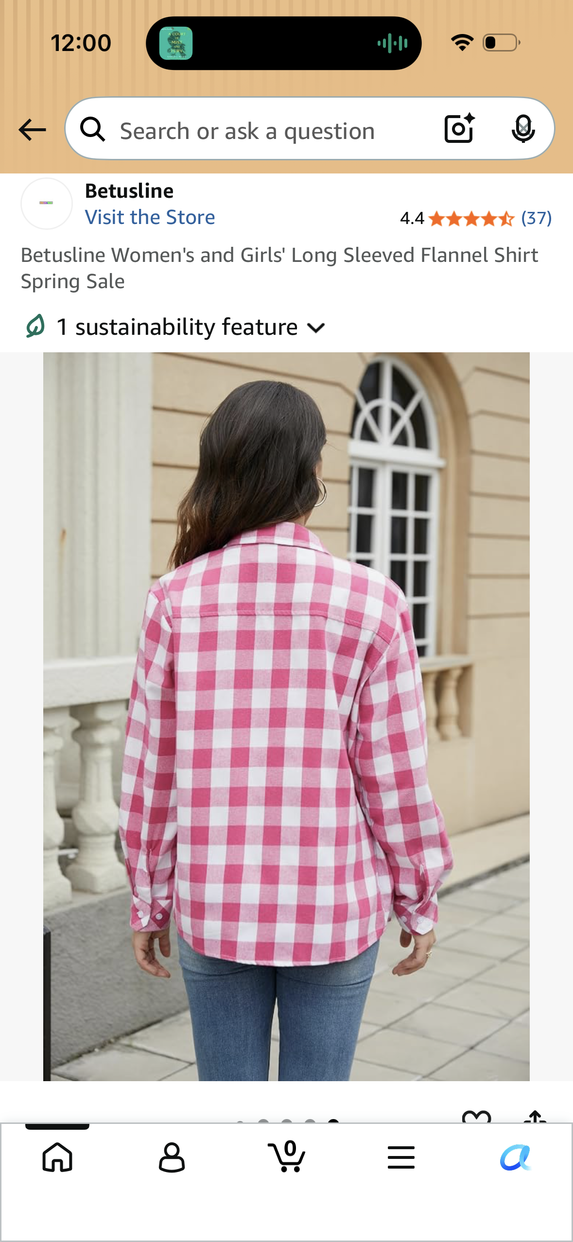 Betusline Women's and Girls' Long Sleeved Flannel Shirt Spring Sale (Size X-Large)