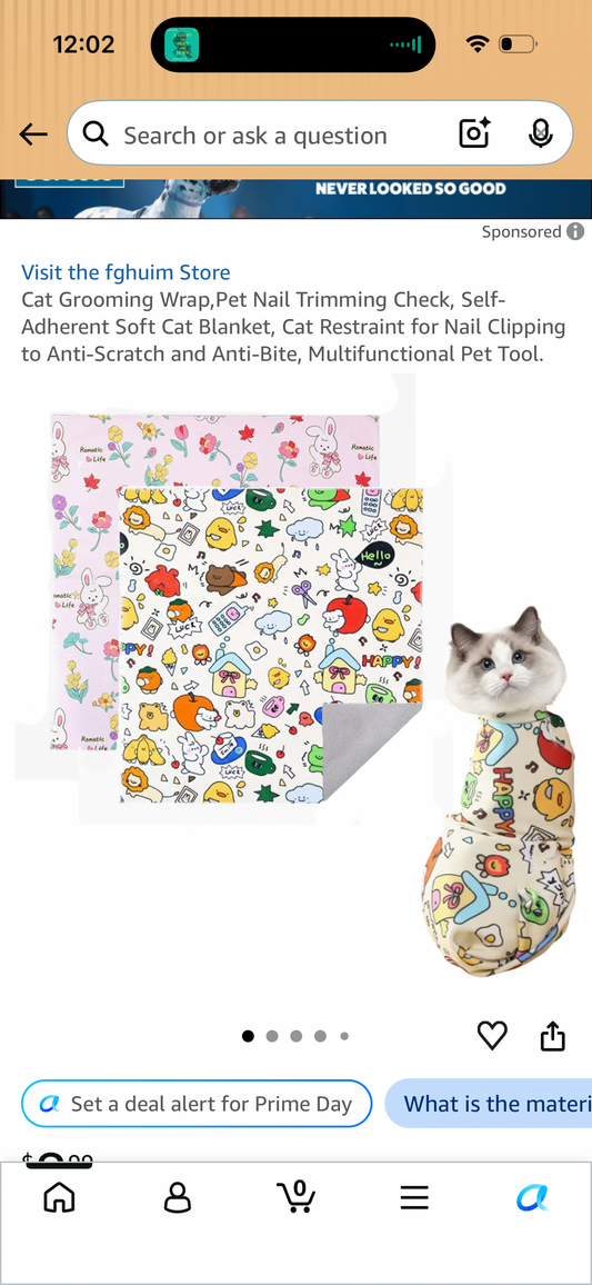 Cat Grooming Wrap,Pet Nail Trimming Check, Self-Adherent Soft Cat Blanket, Cat Restraint for Nail Clipping to Anti-Scratch and Anti-Bite, Multifunctional Pet Tool.
