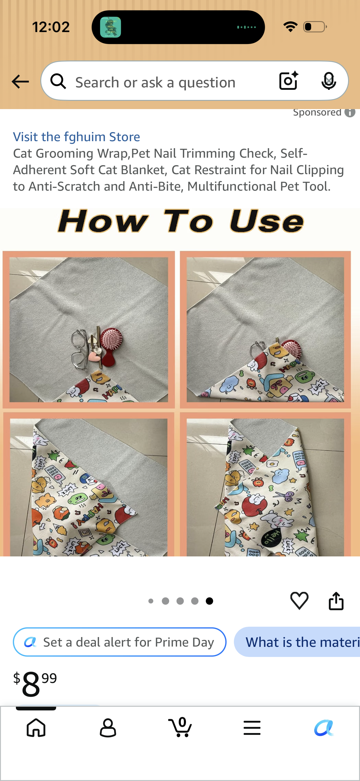 Cat Grooming Wrap,Pet Nail Trimming Check, Self-Adherent Soft Cat Blanket, Cat Restraint for Nail Clipping to Anti-Scratch and Anti-Bite, Multifunctional Pet Tool.