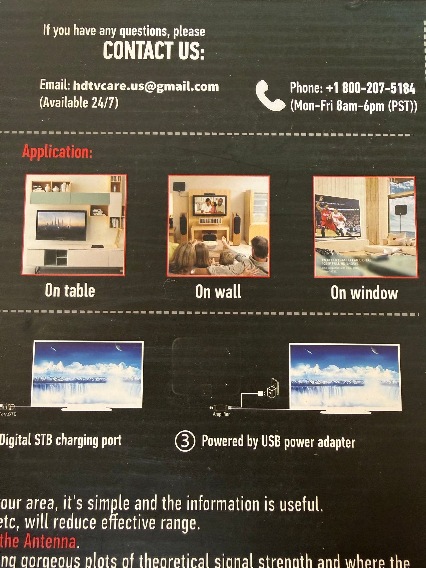 Gesobyte 250+ Mile Amplified HD TV Antenna - Supports 4K, 1080p - Smart Amplifier, 18 Cable Newitem