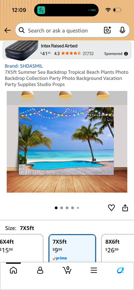 7X5ft Summer Sea Backdrop Tropical Beach Plants Photo Backdrop Collection Party Photo Background Vacation Party Supplies Studio Props