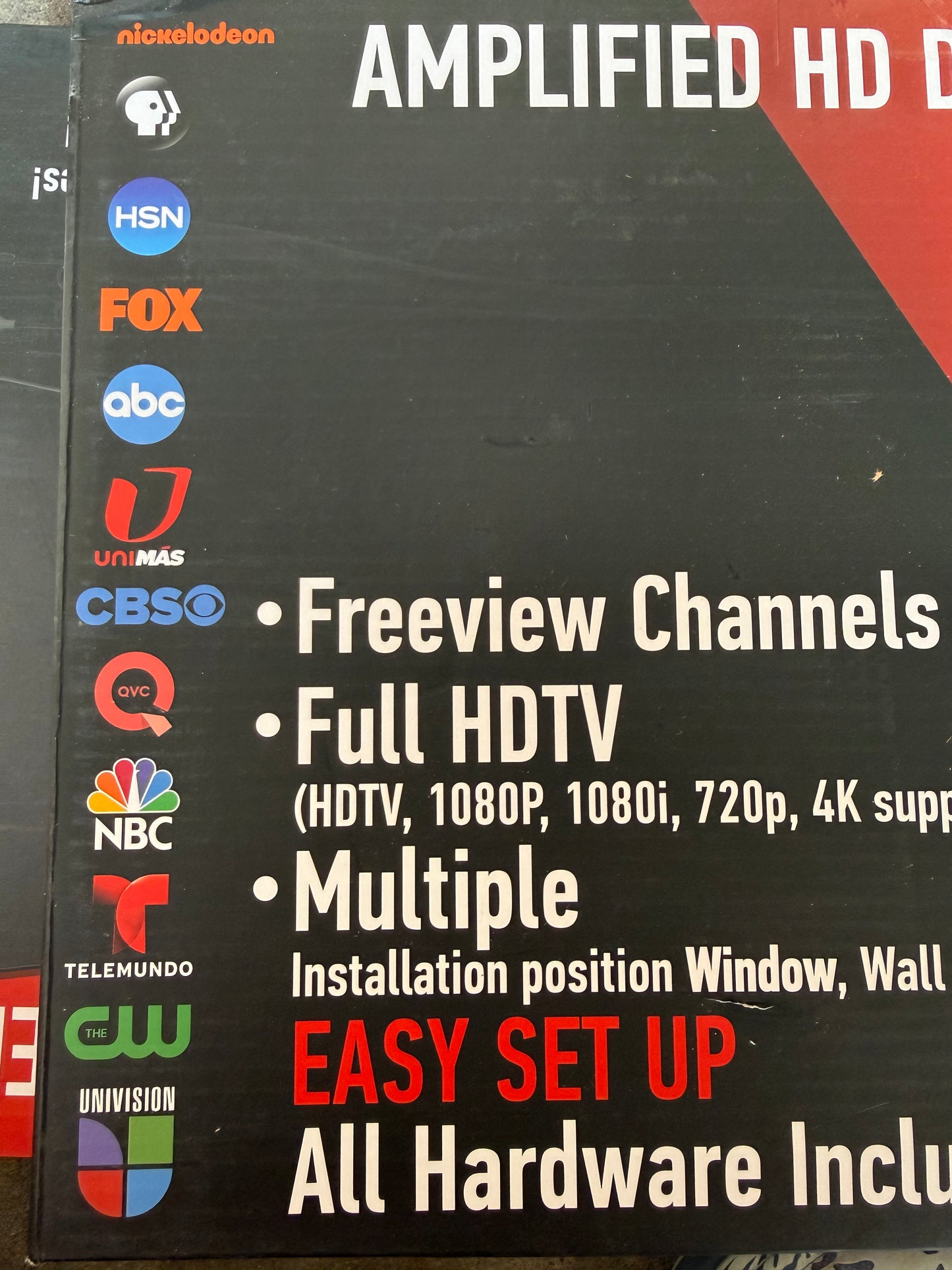 Gesobyte 250+ Mile Amplified HD TV Antenna - Supports 4K, 1080p - Smart Amplifier, 18 Cable Newitem