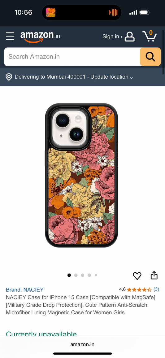 NACIEY Case for iPhone 15 Pro max Case [Compatible with MagSafe] [Military Grade Drop Protection], Cute Pattern Anti-Scratch Microfiber Lining Magnetic Case for Women Girls