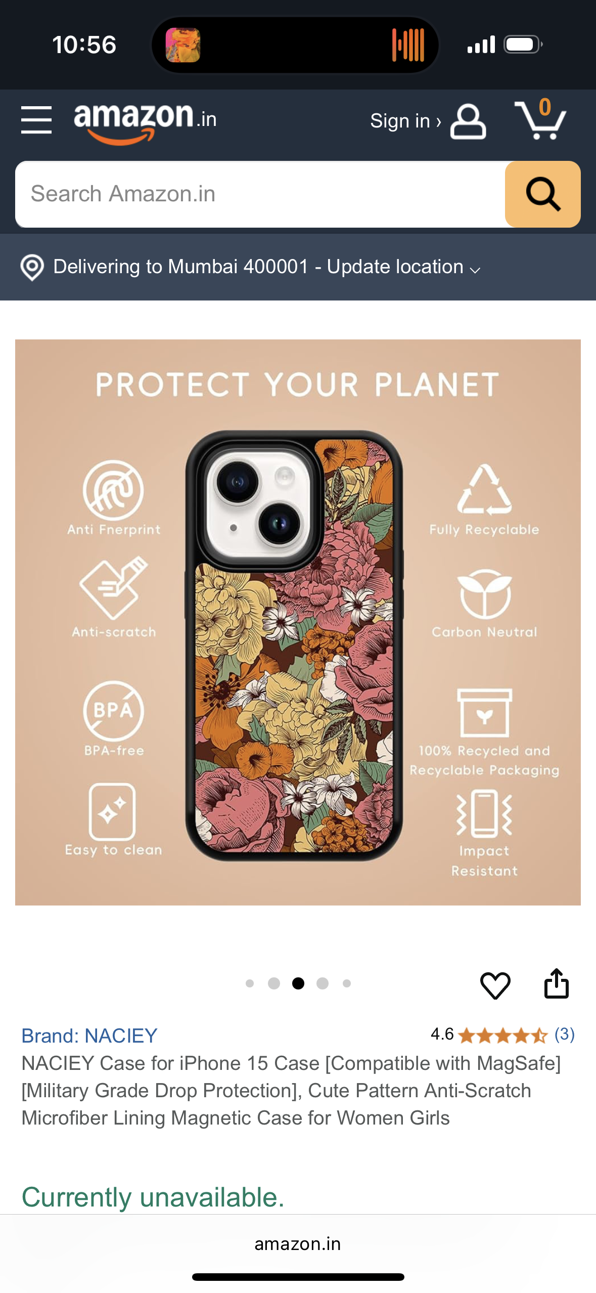 NACIEY Case for iPhone 15 Pro max Case [Compatible with MagSafe] [Military Grade Drop Protection], Cute Pattern Anti-Scratch Microfiber Lining Magnetic Case for Women Girls