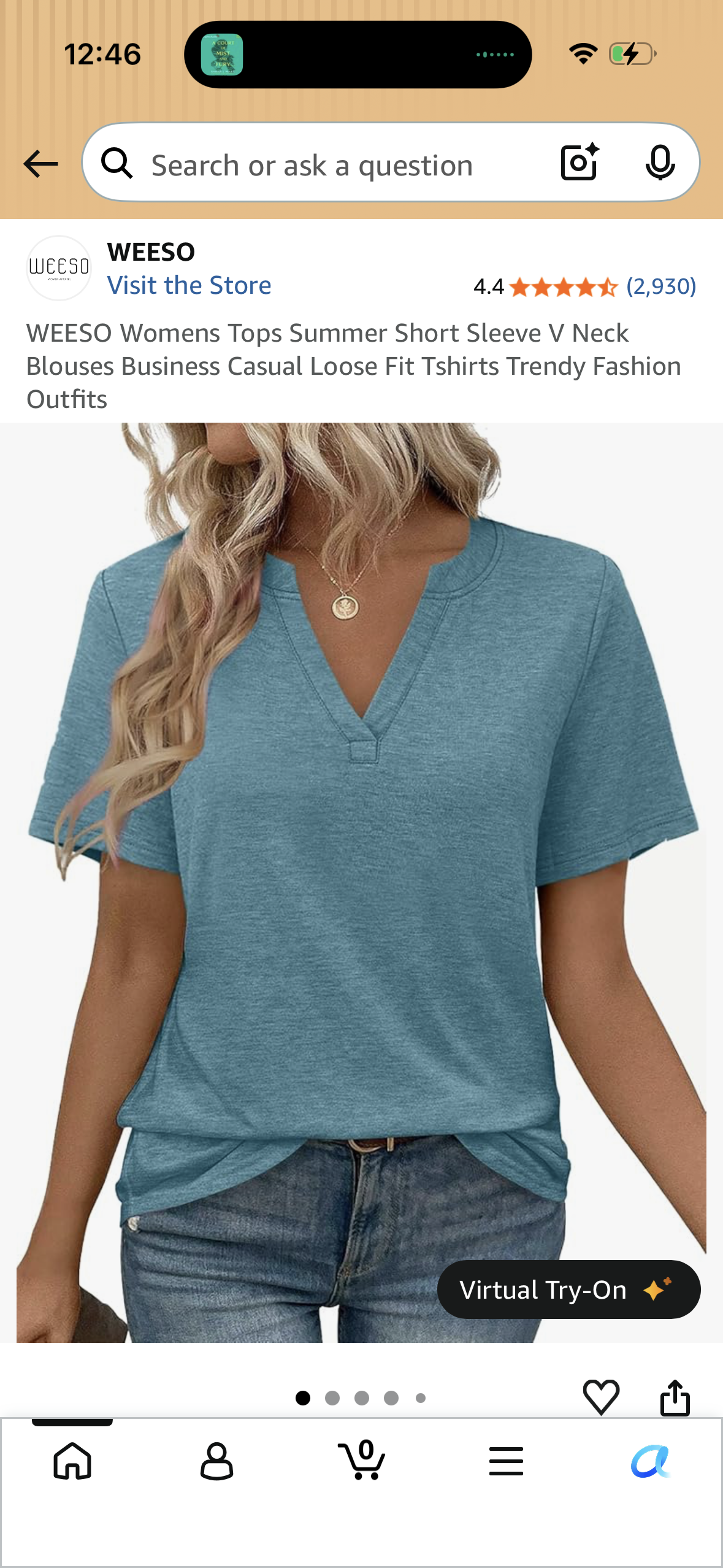 WEESO Womens Tops Summer Short Sleeve V Neck Blouses Business Casual Loose Fit Tshirts Trendy Fashion Outfits (Size 3X-Large)
