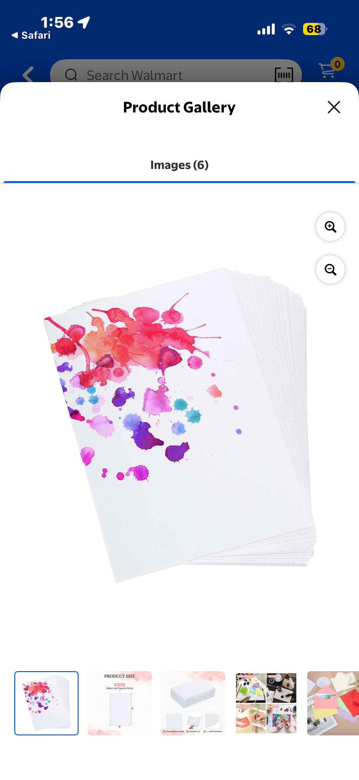 PATIKIL 6"x9" Watercolor Paper Bulk, 300 Sheets Water Color Cotton Paint Paper Cold Press 92lb/250 GSM for Art Painting Artists Drawing Supplies