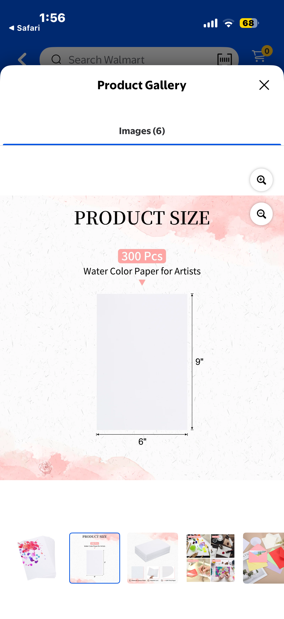 PATIKIL 6"x9" Watercolor Paper Bulk, 300 Sheets Water Color Cotton Paint Paper Cold Press 92lb/250 GSM for Art Painting Artists Drawing Supplies