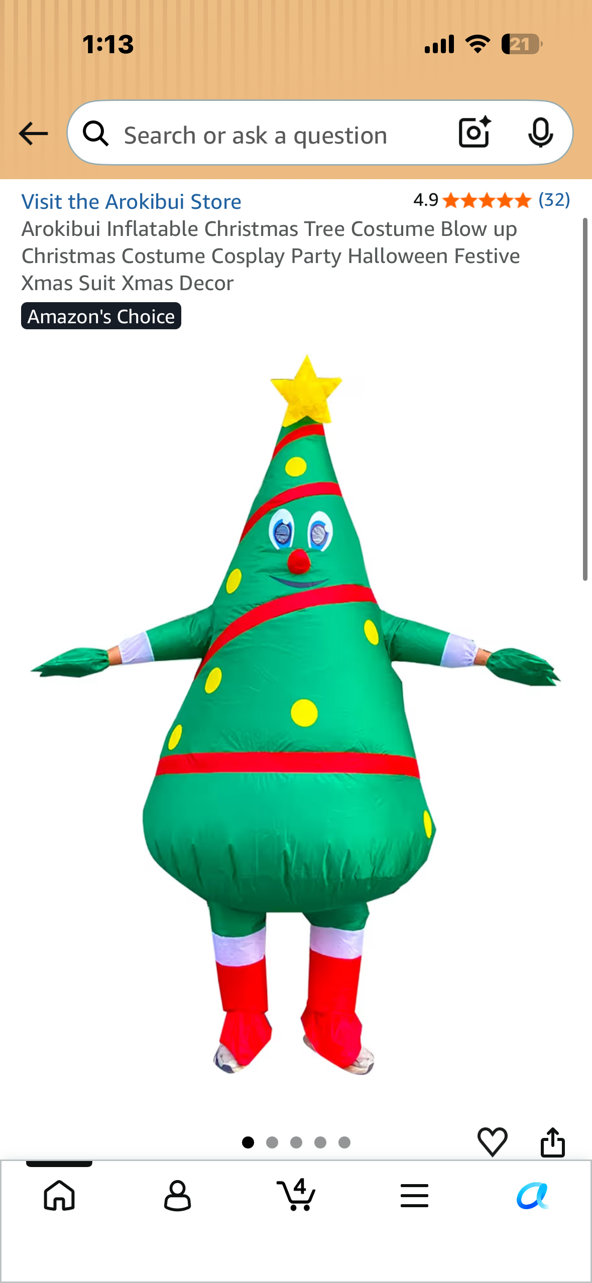 Inflatable Christmas Tree Costume,Blow up Christmas Costume, Cosplay, Party  Halloween, Festive Xmas Suit, Xmas Decor (Size L)