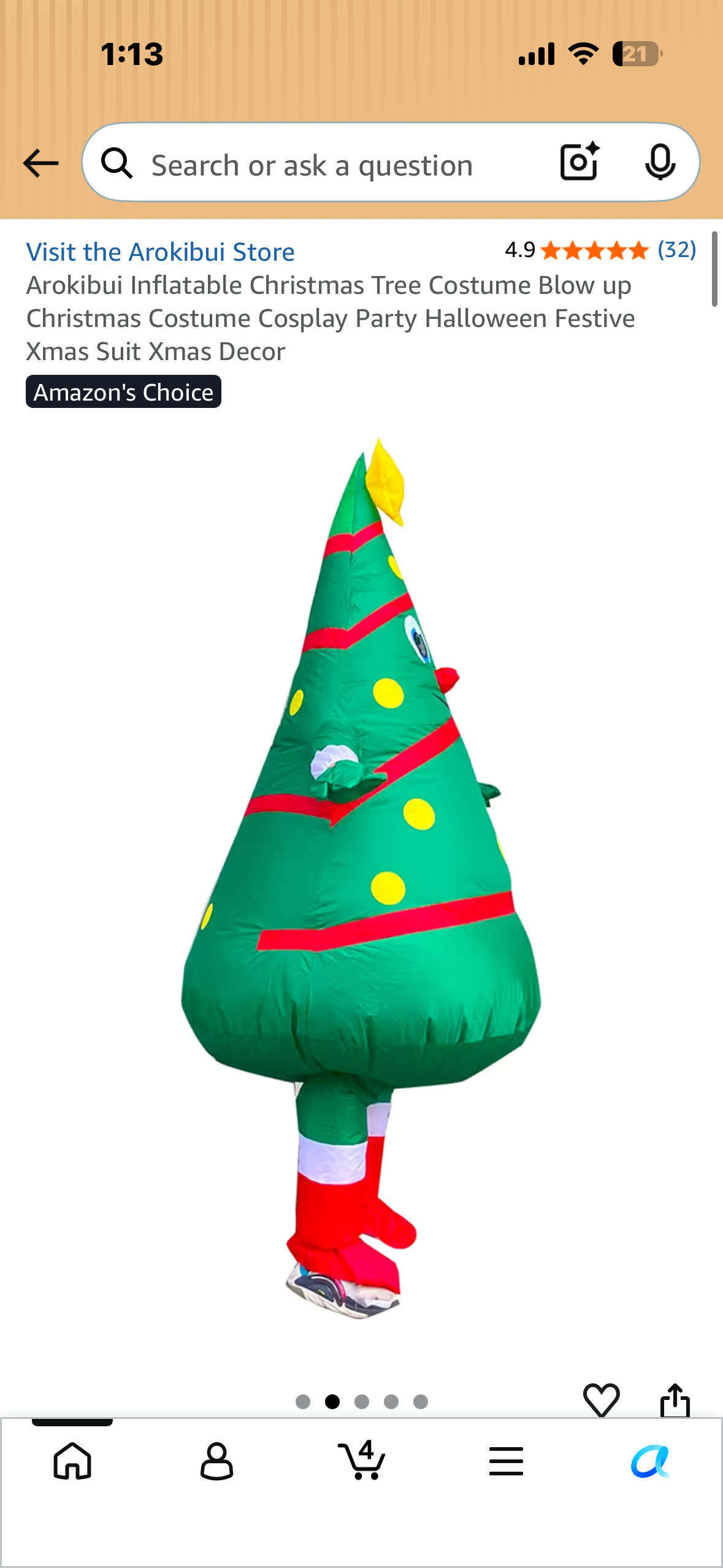 Inflatable Christmas Tree Costume,Blow up Christmas Costume, Cosplay, Party  Halloween, Festive Xmas Suit, Xmas Decor (Size L)