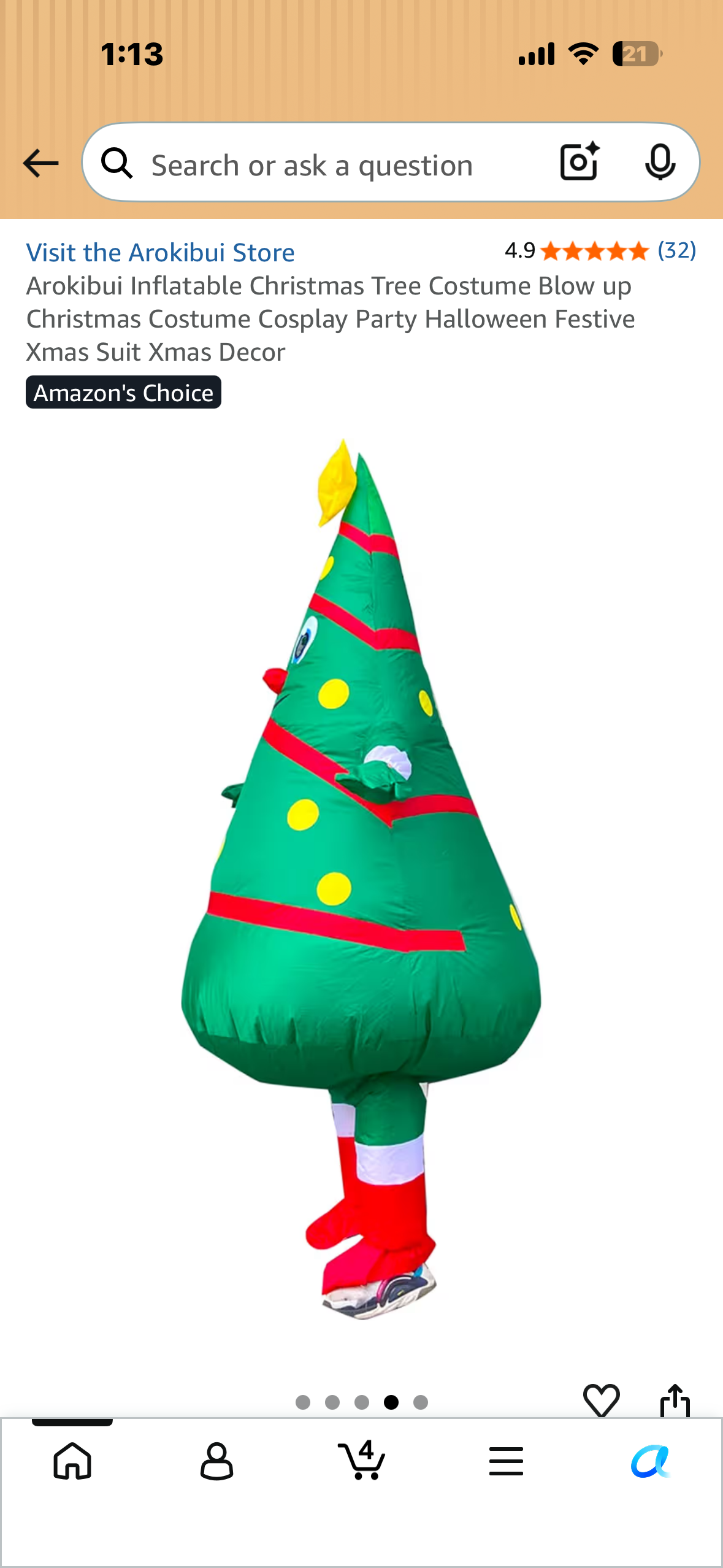 Inflatable Christmas Tree Costume,Blow up Christmas Costume, Cosplay, Party  Halloween, Festive Xmas Suit, Xmas Decor (Size L)