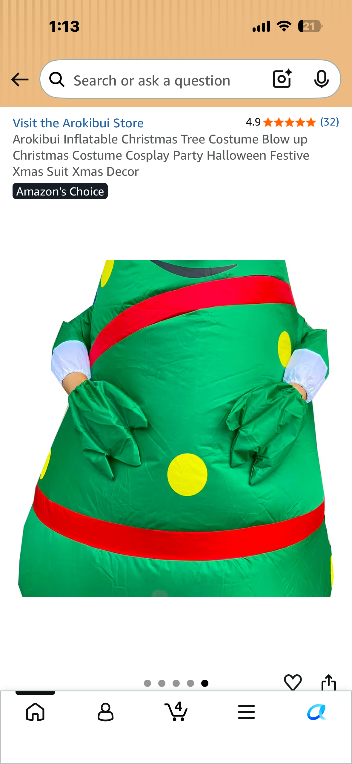Inflatable Christmas Tree Costume,Blow up Christmas Costume, Cosplay, Party  Halloween, Festive Xmas Suit, Xmas Decor (Size L)