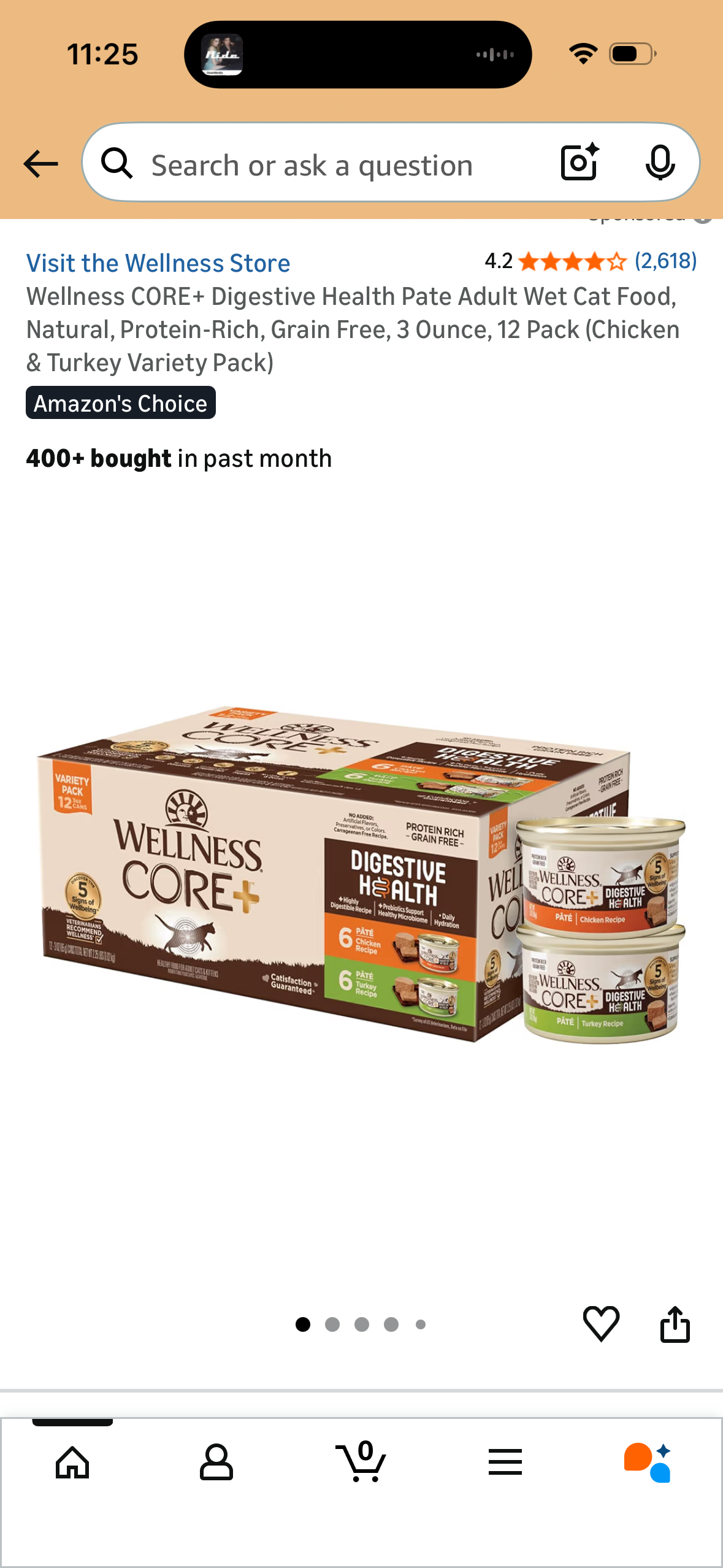 Wellness CORE+ Digestive Health Pate Adult Wet Cat Food, Natural, Protein-Rich, Grain Free, 3 Ounce, 12 Pack (Chicken & Turkey Variety Pack)