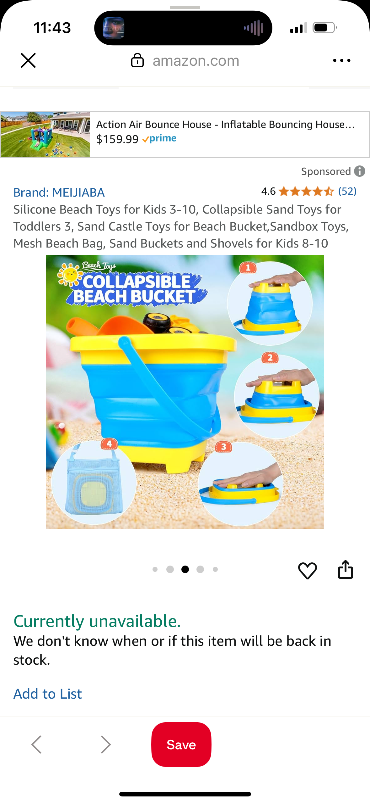Silicone Beach Toys for Kids 3-10, Collapsible Sand Toys for Toddlers 3, Sand Castle Toys for Beach Bucket,Sandbox Toys, Mesh Beach Bag, Sand Buckets and Shovels for Kids 8-10
