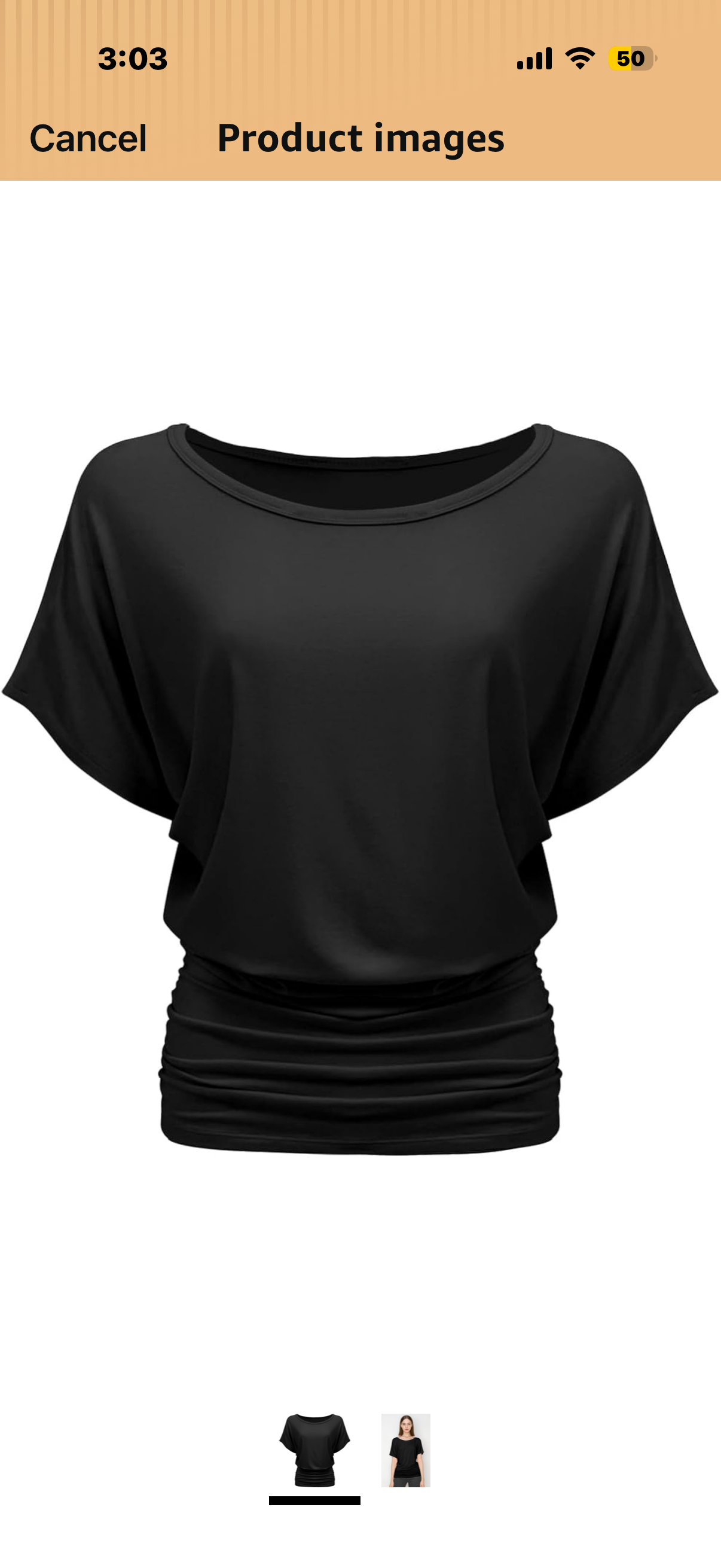 Women's Boat Neck V Neck Short Sleeve Draped Dolman Top with Side Shirring Premium Shirt (Size Small)