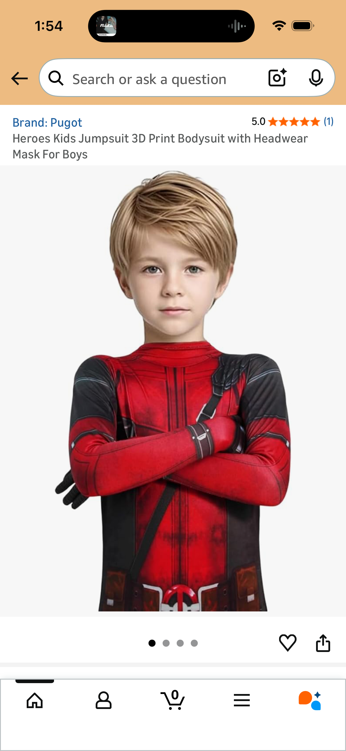 Heroes Kids Jumpsuit 3D Print Bodysuit with Headwear Mask For Boys (Sizes Small-Large Available)