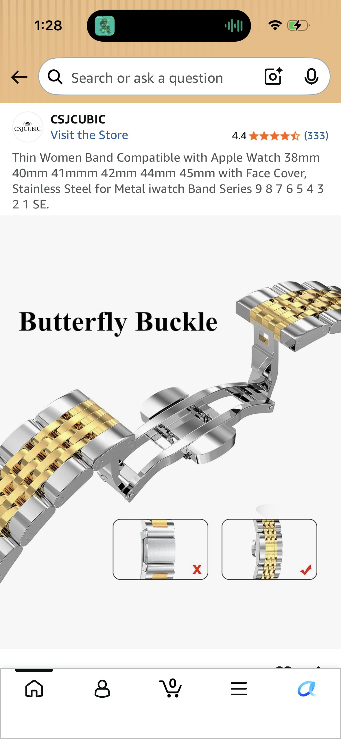 Thin Women Band Compatible with Apple Watch 38mm 40mm 41mmm 42mm 44mm 45mm with Face Cover, Stainless Steel for Metal iwatch Band Series 9 8 7 6 5 4 3 2 1 SE.