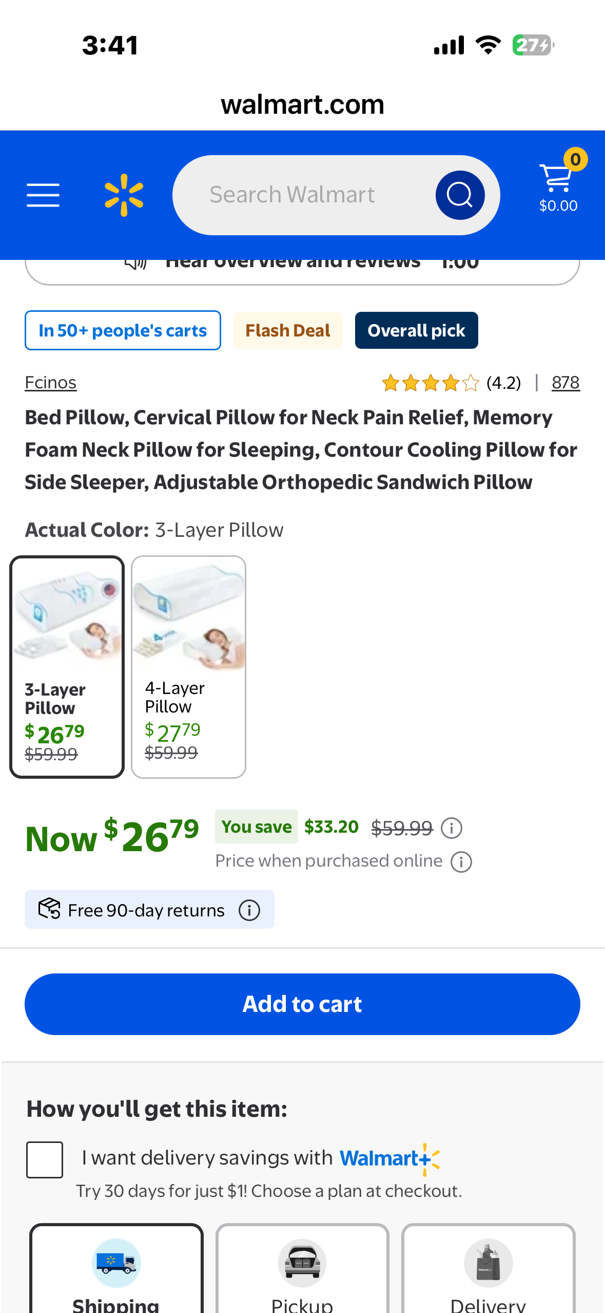 COMFORTO Orthopedic Cervical Pillow – Memory Foam Neck Pillow for Sleeping – Contour Ergonomic Pillow for Neck and Shoulder Pain Relief