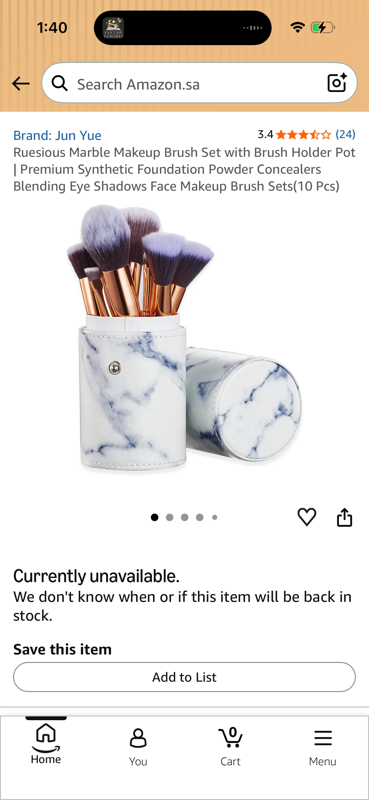 Ruesious Marble Makeup Brush Set with Brush Holder Pot | Premium Synthetic Foundation Powder Concealers Blending Eye Shadows Face Makeup Brush Sets(10 Pcs)