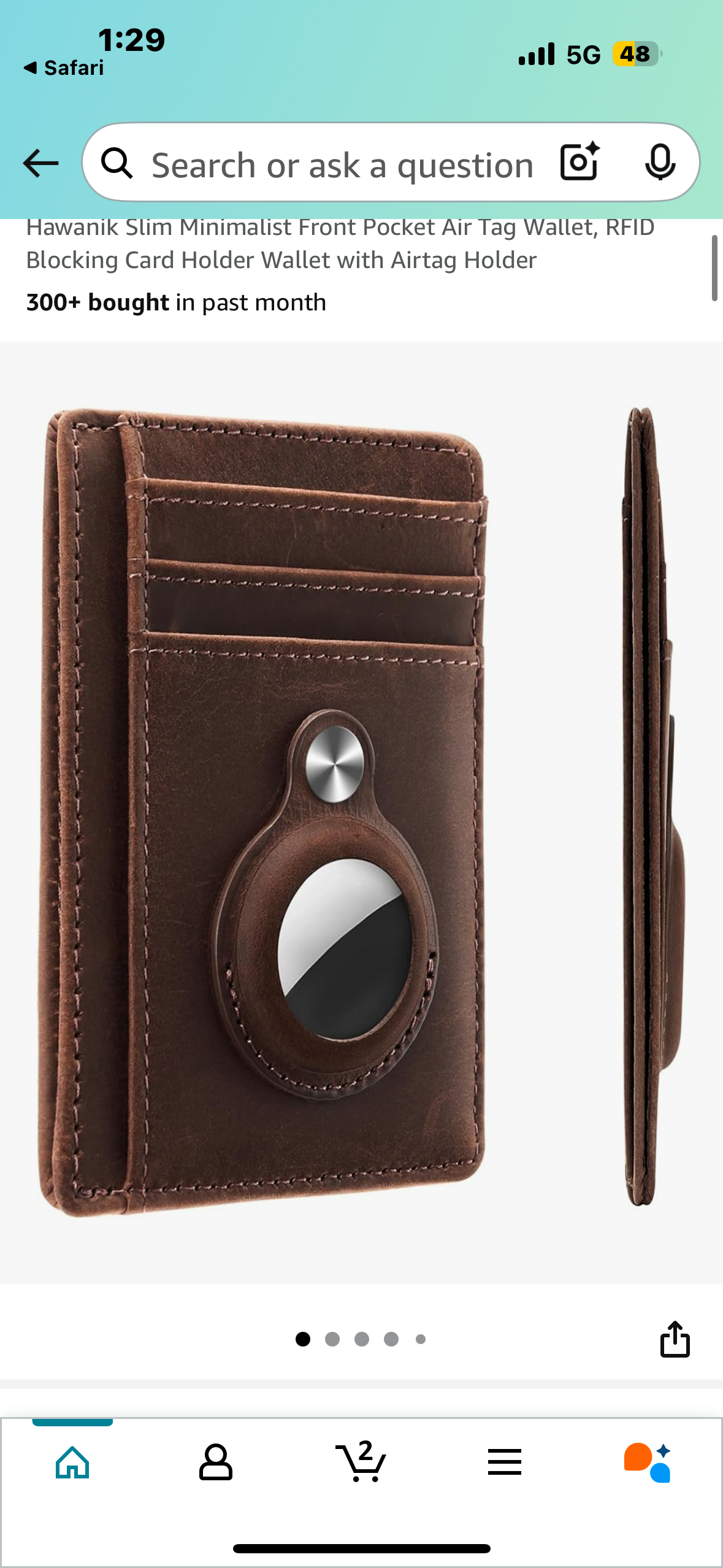 Hawanik Slim Minimalist Front Pocket Air Tag Wallet, RFID Blocking Card Holder Wallet with Airtag Holder