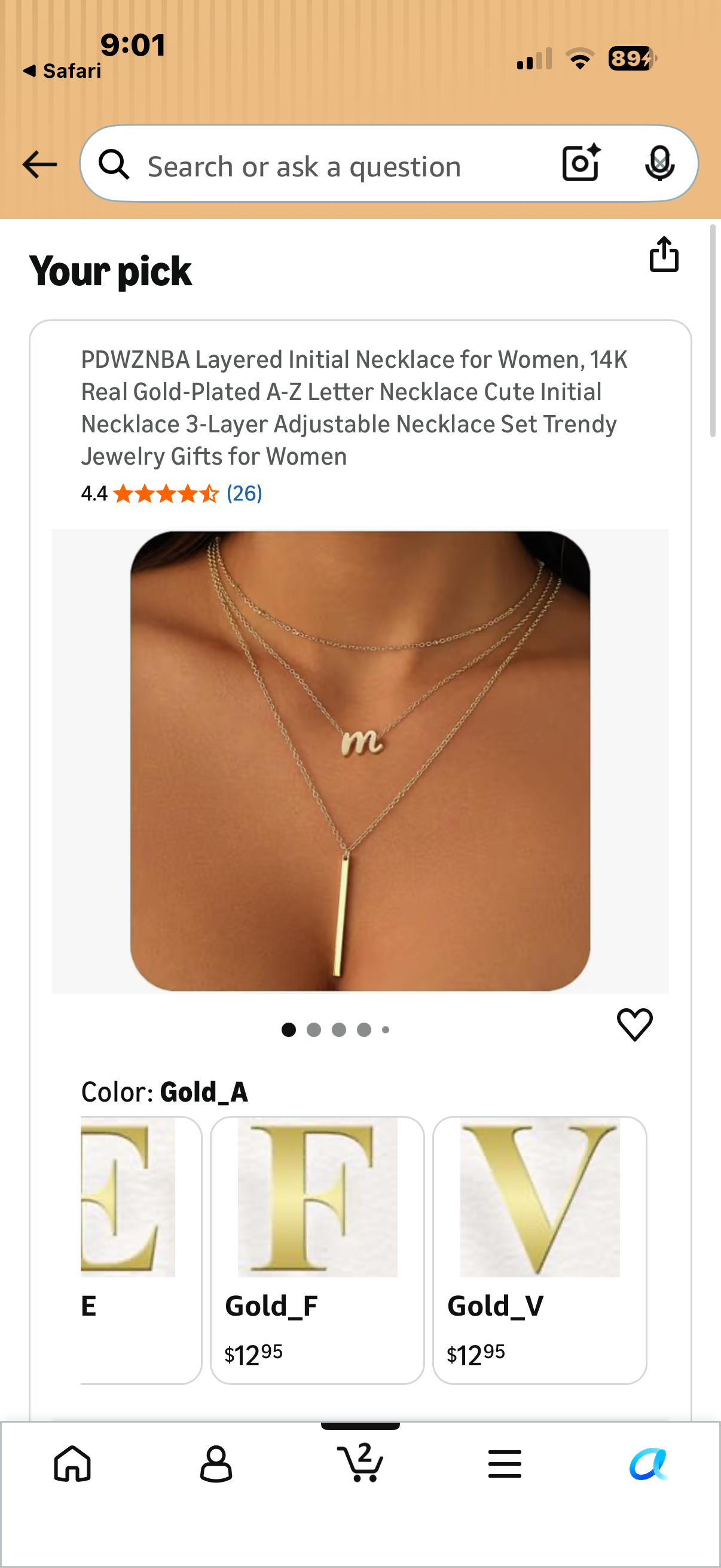 letter O Layered Initial Necklace for Women, 14K Real Gold-Plated A-Z Letter Necklace Cute Initial Necklace 3-Layer Adjustable Necklace Set Trendy Jewelry Gifts for Women